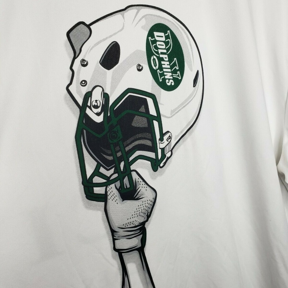 Veni Vidi Vici Dolphins 2XL Sports Tek Shirt White